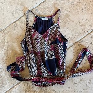 Ramy Brook blouse with tie at the waist